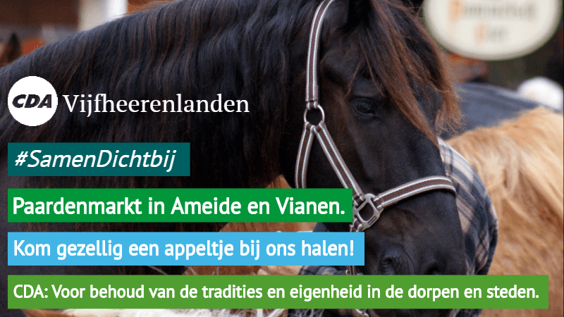 Haal een appeltje bij CDA Vijfheerenlanden tijdens de paardenmarkten